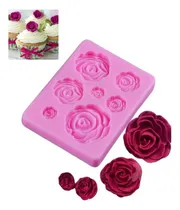 Comprar Molde De Silicon Rosas 3d Jabones Chocolates Repostería