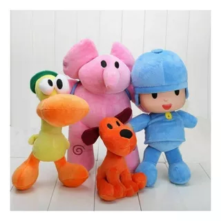 Conjunto Peluches Pocoyo Elly Loula Pato Envio Grátis