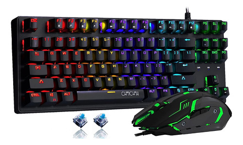 Kit Teclado Y Mouse Usb Rgb Gamer Chonchow Para Pc Ps4 Y ...