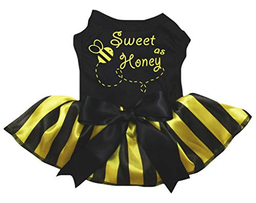 Petitebella Sweet As Honey Vestido Para Cachorro (negro, Med