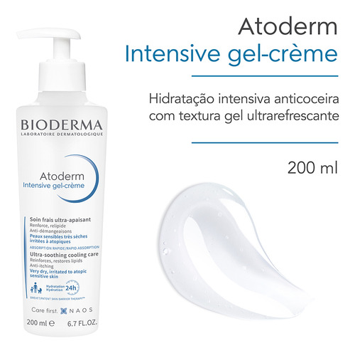 Atoderm Intensive Gel Cream Com 200ml Bioderma Anti-coceira