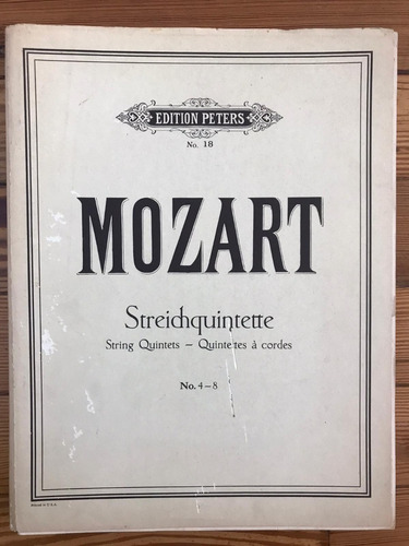 Partitura Mozart Quinteto A Cuerdas