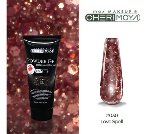 Polygel 50 Ml Con Glitter Cherimoya