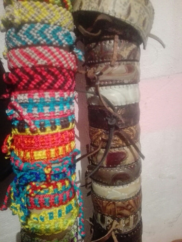 Pulseras Piel Y Macrame