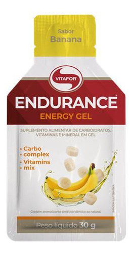 Kit 2x: Endurance Energy Carbo Em Gel Banana Vitafor 30g