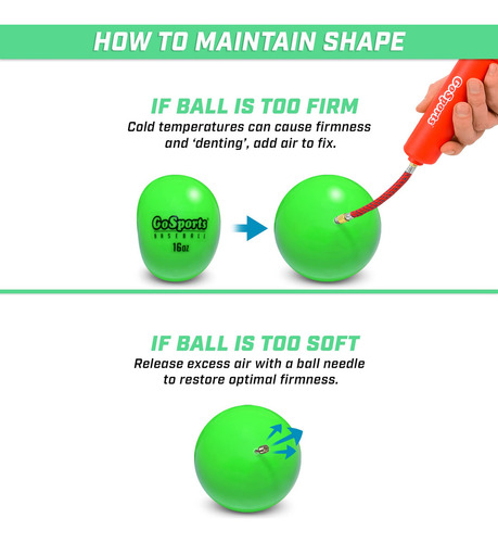 Gosports Pelotas De Béisbol Con Peso De 2.8 Pulgadas, Entrenamiento De Golpe Y Lanzamiento Para Los Niveles De Habilidad, Mejora La Potencia Y La Mecánica
