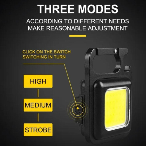 Lanterna Multifuncional Mini Glare Cob Chaveiro Pingente Luz