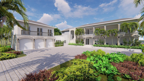 Venta De Villa De Lujo De 5 Habitaciones, Más Casa De Servicio, En Cap Cana, Punta Cana.