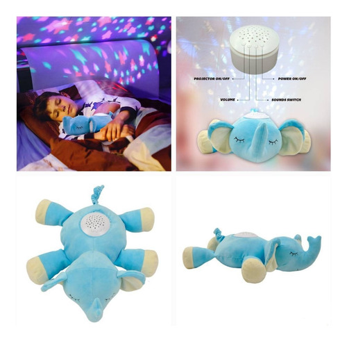 Peluche Proyector Luz Música Elefante Sleepy Time Pals