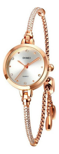 Relojes Skmei For Mujer Con Pulsera De Cuarzo Y Diamantes.