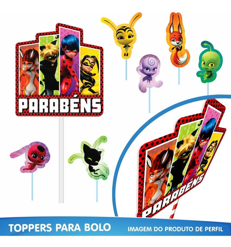 Imagem 8 de 10 de Kit Festa Fácil Ladybug - Miraculous - Decoração Aniversário