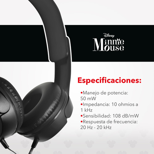 Audifonos Manos Libres Diadema Minnie Mouse H1-abd26