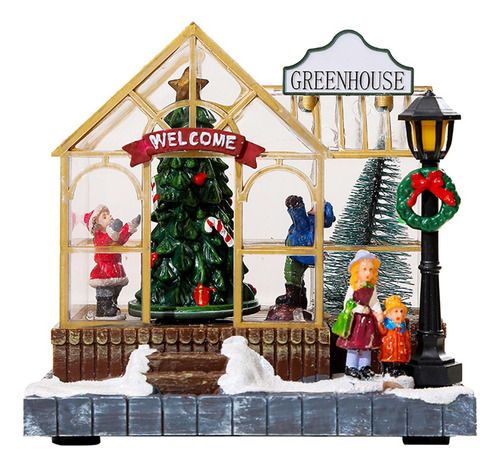 Casa De Navidad De Mesa Led, Escena Navideña, Casas De