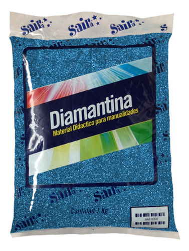 Diamantina Fina Saira 1 Kilo Color Azul