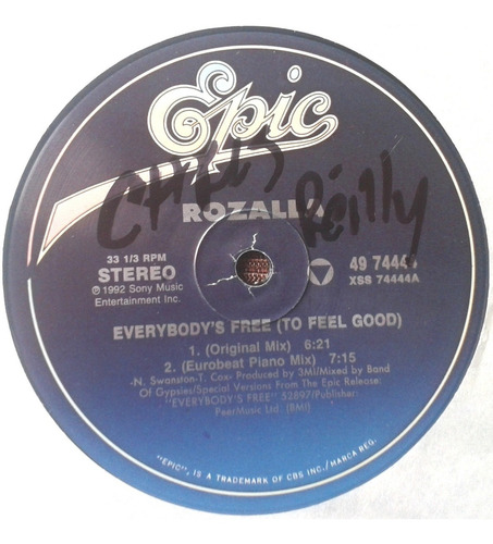 Rozalla Everybody's Free (to Feel Good) Lp (maxi Single) 90s