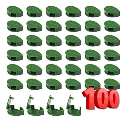 100pcs Planta Escalada Fixação Clip Folha Forma Auto-adesivo