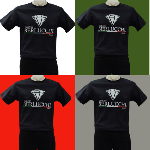 Playera Giorgio Berlucchi Cuello Redondo Color Negro Hombre