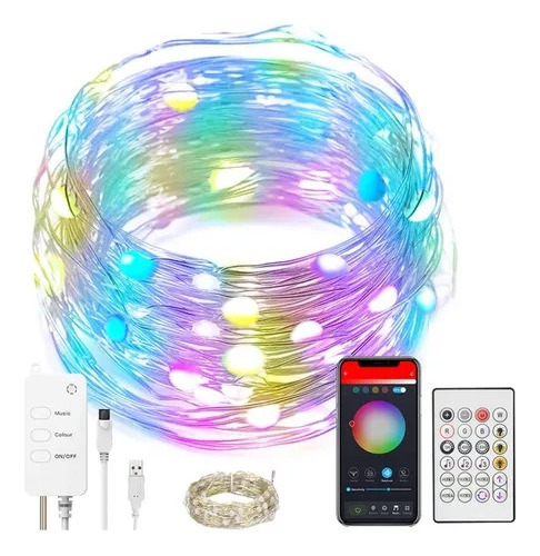 Tira Luces Led Navidad Smart Wifi Audioritmicas Rgb Tuya 10m