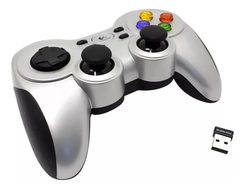 Controle Joystick Sem Fio F710 Prata Logitech G Prateado