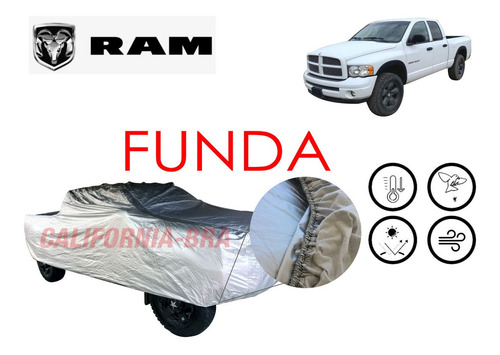 Funda Cubierta Lona Cubre Dodge Ram Dob Cabina 2004-2005