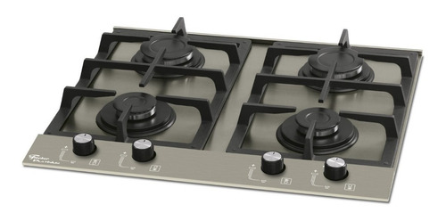 Cooktop Fischer 4 Queimadores Platinium Aço Escovado Bivolt