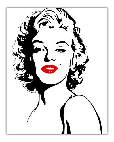  Arte Abstracto De Figura De Línea De Marilyn Monroe