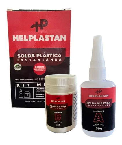 Solda Plástica Kit Médio 75g 