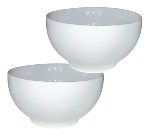 Cumbuca 500ml Porcelana Branca Terramada Tigela para Sopa Açaí