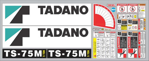 Kit De Calcomanías Para Tadano Ts75m