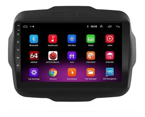 Estéreo Android Jeep Renegade 2016-2022 Gps Usb Bt Wifi 16 G