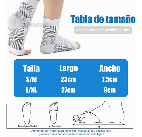 4par Deportiva Calcetines Compresion Alivia Fascitis Plantar