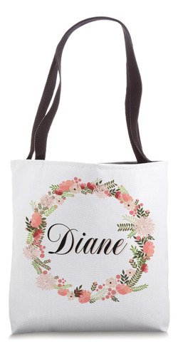 Bolsa De Compras Con Nombre Personalizado Diane Floral Flour