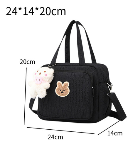 Elegante Bolso De Mano Para Pañales Para Mamás En Negro