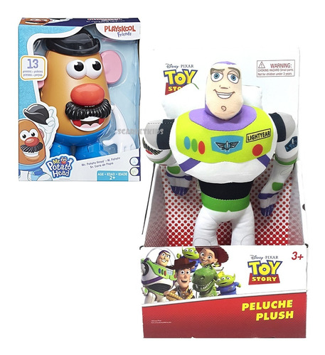 Imagen 1 de 7 de Toy Story Buzz Lightyear Peluche + Cara De Papa Orig Combo