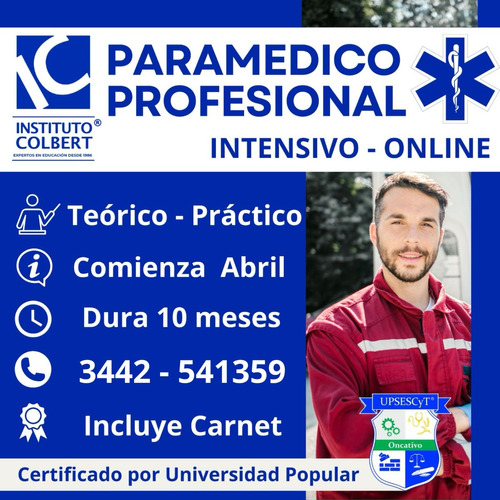  Estudiá Paramédico Profesional  