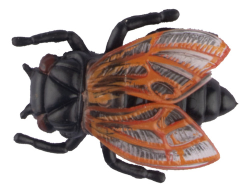 Paquete De Moscas Decorativas Insectos Terror 12pz Color Chocolate