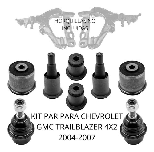 Kit Bujes Y Par Rotulas Para Chevrolet Trailblazer 4x2 04-07