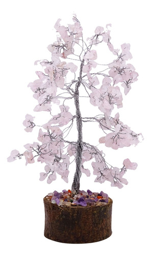 Harmonize Arbol De Cuarzo Rosa Reiki, Piedra Curativa Espiri