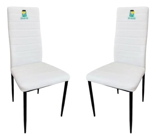 Silla De Comedor X2 De Ecocuero Pata Negra Polonia Grupo Sl 