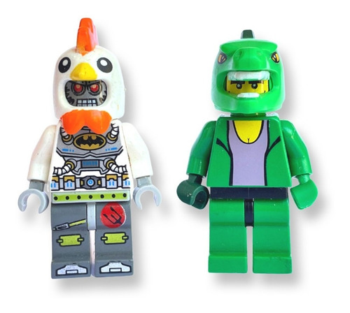 Lego Minifigura Dino Luchador Y Pollo Batidroide Moc