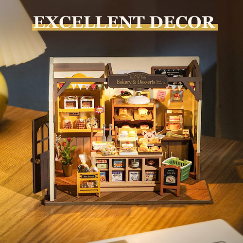 Robotime Miniature House Kit Diy Mini Dollhouse Con Accesori