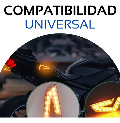 Direccionales Led Motocicleta Universales Luces Faros Moto