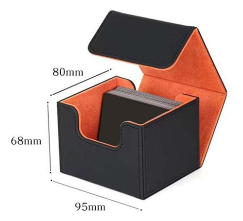. Premium 130 Trading Card Deck Box Contenedor Con Naranja