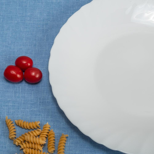 Plato plano Prima Bormioli Rocco, blanco, 26 cm de diámetro