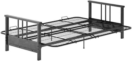Futon Con Colchon De Microfibra Color Negro Marca Dhp