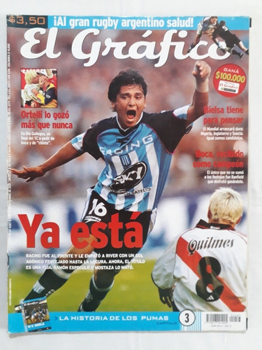 Revista El Grafico - Racing River Gol De Bedoya 2001