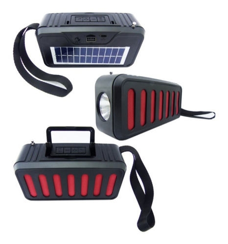 Parlante Solar/ Linterna Y Radio Con Enlace  Bth  Fm/usb/tf