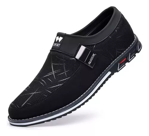 Mocasines Para Hombre Zapatos De Cuero Sin Cordones - $ 530.72