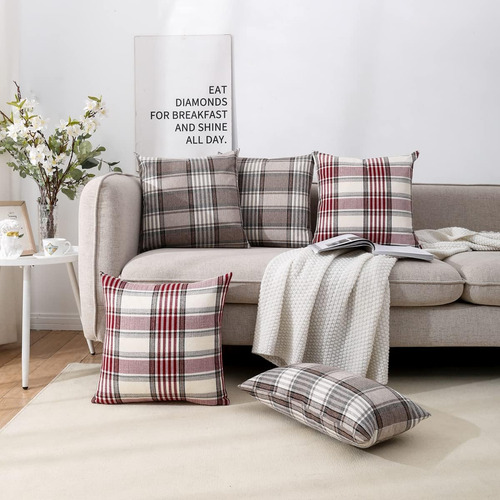 Carrie Home Brown Papely Pillow Covers 18x18 De 2 Almohadas