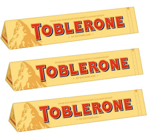 Chocolate Suíço Toblerone  Importado Suíça 3 Un 100g